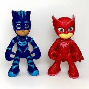 Disney Superhero PJ Masks Cat boy Owlette Figure Toy Jointed Arms Legs Head 3”